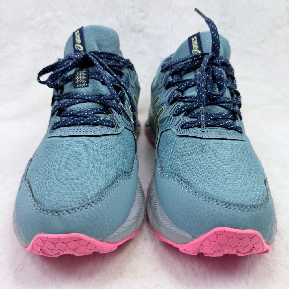 ASICS Gel Venture 9 Womens Running Shoes Gray Blue Pink Size 9 Wide D Trail - Picture 3 of 10